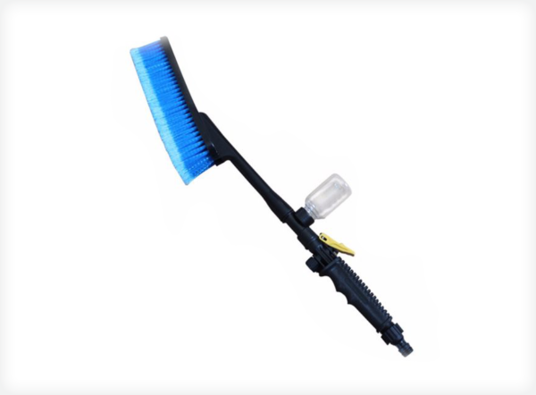 1pc 52x5cm Blue Car Wash Brush Auto Exterior Retractable Long Handle Water Flow Switch Foam Bottle Car Cleaning Brush - Sponges, Cloths & Brushes