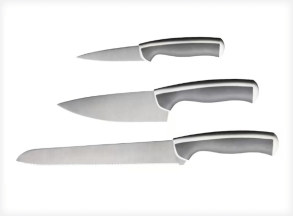 Andlig 3-Piece Knife Set, Light Grey White