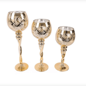 Candle Holder Golden-Set of 3