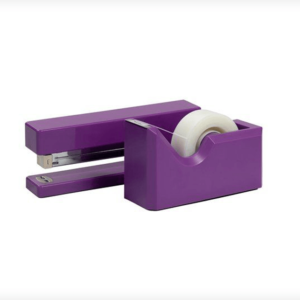 Jam Paper & Envelope Desk Set, Purple, 1 Stapler & 1 Tape Dispenser, Plastic, 2 Pack