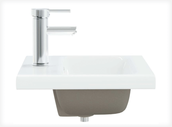 Laroche White Ceramic Rectangular Bathroom Sink