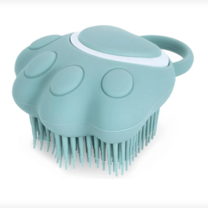 Molain Dog Cat Bath Brush Comb Silicone Rubber Dog Grooming Brush Silicone Puppy Massage Brush Hair Fur Grooming Cleaning Brush Soft Shampoo Dispenser