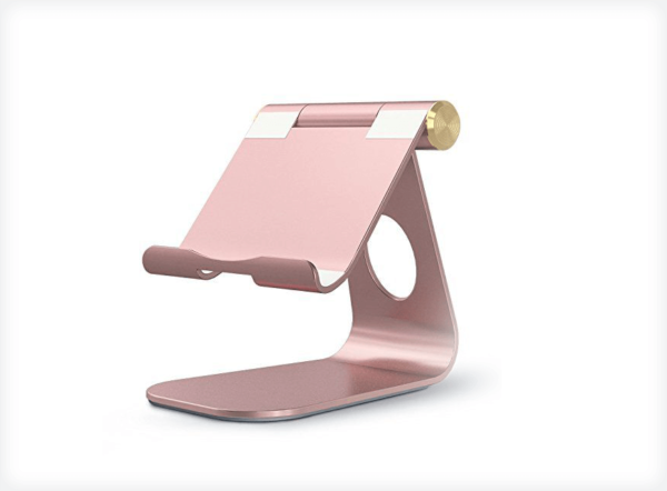 OMOTON Tablet Stand Holder Adjustable, T1 Desktop Aluminum Tablet Dock Cradle Compatible with iPad Air Mini, iPad 10.2 - 9.7, iPad Pro 11 12