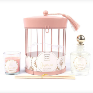 Scented Candle with Diffuser Pink Cage