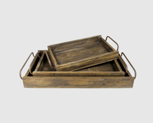 Set of 3 Wooden Trays Free Delivery Shop Now On Sale