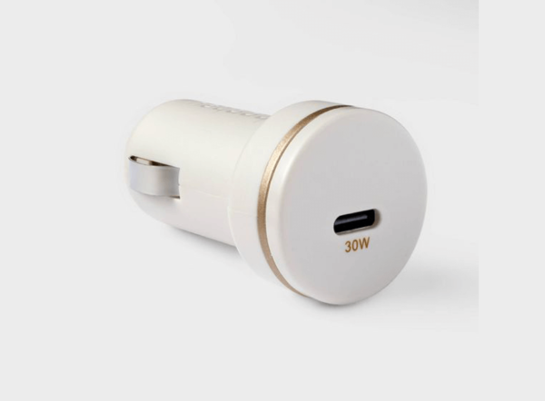 Single Port USB-C 30W Car Charger - heyday™ Stone White