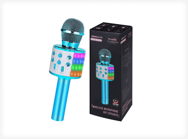 Toys for Girls Karaoke Microphone - Portable Wireless Bluetooth Karaoke Mic Machine with Flashlights, 3 4 5 Year Old Girl Birthday Gifts,Kids Toys for 6 7 8 9 10 Year Old Girl Stuff Teen