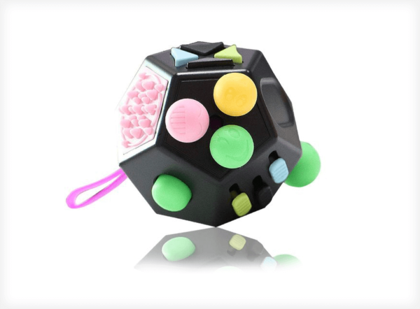 VCOSTORE 12 Sided Fidget Toys - Dodecagon Fidget Toys Relieves Stress and Anxiety Relaxing Fidget Toys Cube for Adults and Kids with ADHD,OCD,ADD (Black)