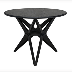 Victor Dining Table In Charcoal Black