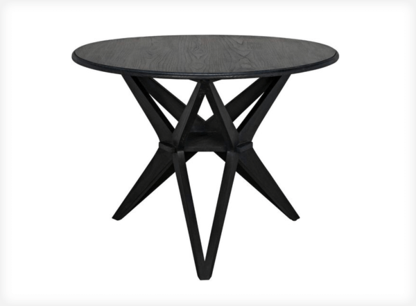 Victor Dining Table In Charcoal Black