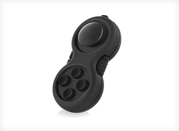WTYCD Original Fidget Retro Rubberized Classic Controller Game Pad Fidget Focus Toy with 8-Fidget Functions and Lanyard